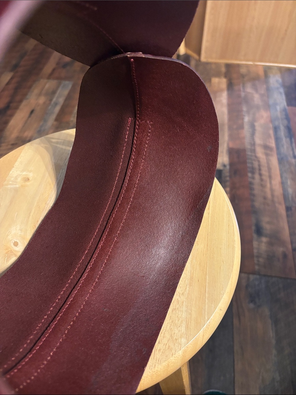 Zara Wide Burgundy Leather Corset Belt Gold Buckle Accent See Video & Photos - Picture 10 of 17